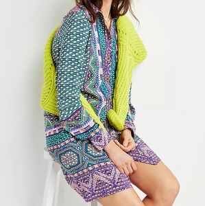 NWOT, ANTHRO MAEVE SILK BUTTON SHIRT DRESS, US 12